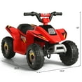 thumbnail image 3 of Costway 6V Kids Electric Quad ATV 4 Wheels Ride on Toy Toddlers Forward & Reverse Red, 3 of 9