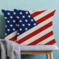 thumbnail image 2 of 4th of July Pillow Covers 20x20 American Flag Memorial Day Outdoor Decor Blue White Stars and Red Stripes Throw Pillows for Couch Pillowcase Decorative Cushion Case for Sofa Bed Set of 2, 2 of 6