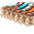 thumbnail image 3 of nielieping Geometric Design Neck Lanyard with Metal Clasp, Genuine Leather, Simple & Fashionable, Black, 3 of 5