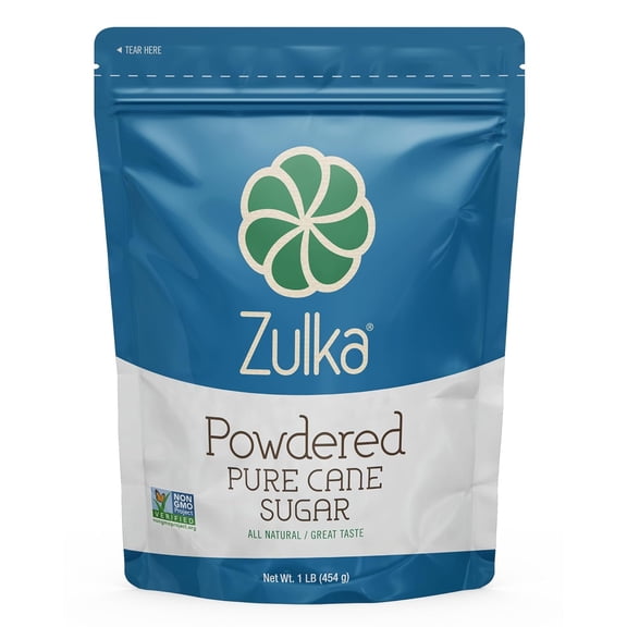 Zulka Powdered Pure Cane Sugar - 1 LB (Pack of 1)