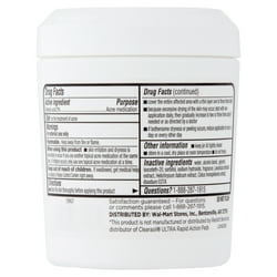 (2 pack) Equate Acne Pads for Oily Skin, Quick Action, Maximum Strength, Paraben-Free, 90 Count