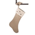 thumbnail image 1 of fenncostyles.com Holiday Décor Jute Design Natural Christmas Stocking, One Piece, 1 of 6