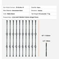 thumbnail image 3 of KFFKFF Staircase Metal Balusters 44'' Steel Deck Spindles w/ Screw Double Baskets, 3 of 9
