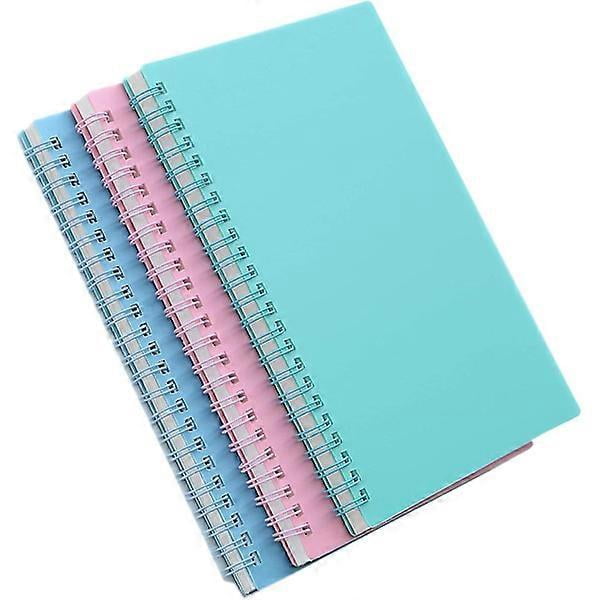 Sunrain 3 Pack Ruled Notebook Spiral Notebook (a5) 5.7" X 8.3" Journal 160 Pages Light Pink