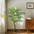 thumbnail image 3 of Set de 2 Palmeras Artificiales de Caña Dorada – Planta Exótica Falsa – Postes Resistentes – Hojas Realistas – Resistente UV – Interior y Exterior – Hogar y Oficina, 3 of 6