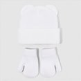 thumbnail image 5 of NOLDARES Little Girls Boys Beanie Hat and Glove Set Multicolor Knit Pompom Beanies for Winter Snow Ski Caps(M034-White), 5 of 8