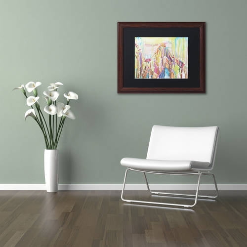 Trademark Fine Art "Sedona" Canvas Art by Lauren Moss Black Matte, Wood Frame
