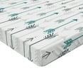 thumbnail image 2 of Ambesonne Retro Fitted Sheet 2 Pcs Set, Arrow Pattern Horizontal, Twin, Grey Teal White, 2 of 3