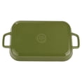 thumbnail image 2 of Chuck Hughes Cast Iron Shallow Roaster, 2.38 L Green, 2 of 3