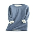 thumbnail image 1 of Pull à Manches Longues Manches Courtes Basique Automne Hiver Sweat-Shirt Robe Couleur Unie Warm Tops, 1 of 6