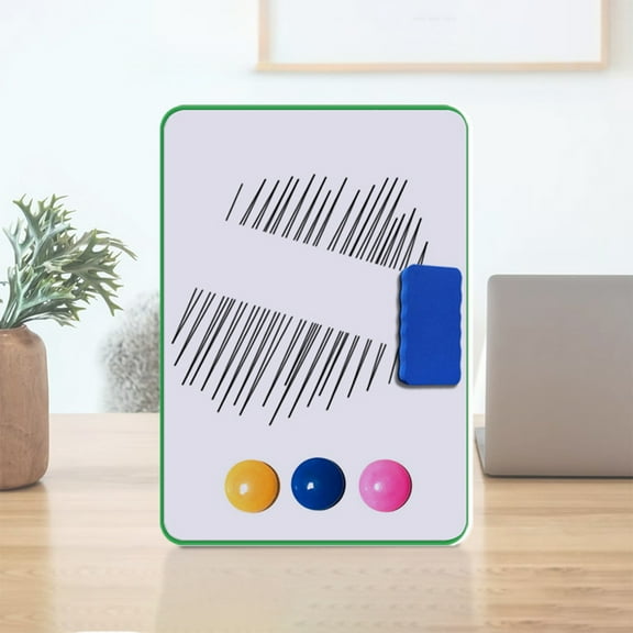 Eliaeconx Double Sided Magnetic Dry Erase Board, 12x16 Inch Memo Notice Board, for Refrigerator, Office, Home, and Personal Use, Green