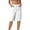 White, variant on WAYUTE Women's Shorts Comfortable Casual High Stretch Twill Straight Leg 5 Inch Shorts Solid Color Relaxed Fit Bottoms