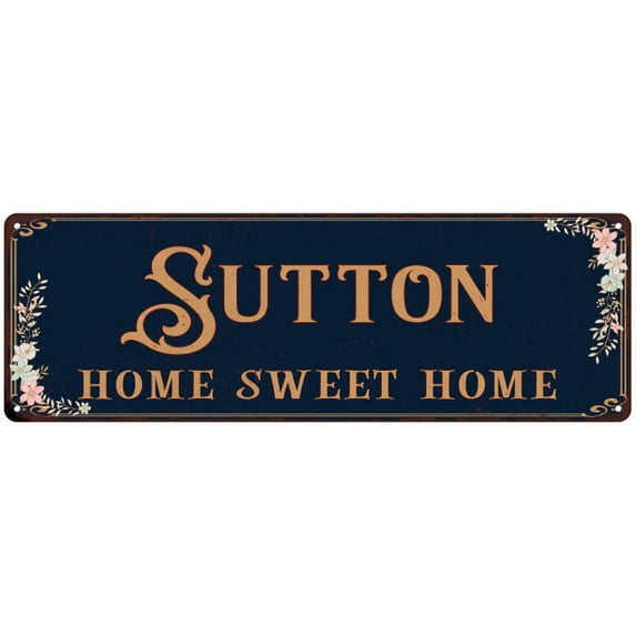 SUTTON Home Sweet Home Victorian Look Gift 6x18 Metal Sign 206180046457