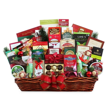 A California Delicious Holiday Gourmet Complete Christmas Gift Basket With Ghirardelli Chocolate For The Home