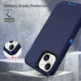thumbnail image 3 of Apple iPhone 15 / iPhone 14 / iPhone 13 Case Shockproof Dust/Drop Proof 3 in 1 Full Body Rugged Heavy Duty Durable Cover 6.1" Navy, 3 of 8