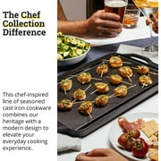 Bilot Cast Iron Chef Collection Rectangular Reversible Grill & Griddle - 20 in x 10 in