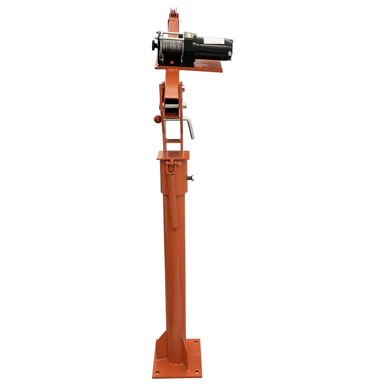 EQCOTWEA Davit Crane Winch Crane 360° Swivel Electric Hoists Winch Truck-Mounted 1100lb Remote Control 12V