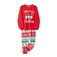 thumbnail image 4 of Family Matching Pajamas Christmas Print Long Sleeve Tops and Stretch Casual Pants Sleepwear, 4 of 9