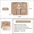 thumbnail image 2 of Cartera para mujer, pequeño monedero femenino de cuero plegable con, 2 of 5