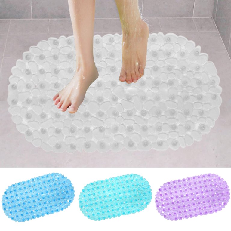 Non-Slip Anti-Bacterial Pebbles Stone Bath Mats,Slip-Resistant