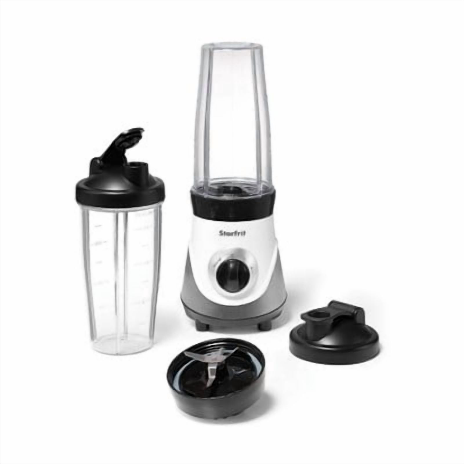 2-Speed Personal Blender - White: Portable Smoothie & Bullet Blender, 300W, 2 Cups, Dishwasher-Safe