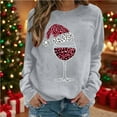 thumbnail image 2 of Christmas Sweatshirts for Women Xmas Red Wine Glass Shirts Cute Crew Neck Sweatshirts Long Sleeve Xmas Shirts Holiday Outfits for Women 2025, 2 of 4