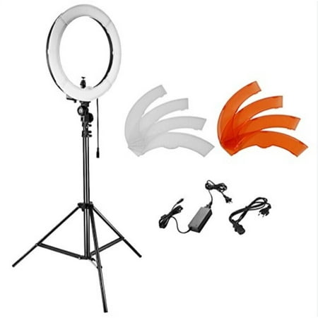 Neewer Camera Photo Studio YouTube Video Lightning Kit: 18 inches/48 centimeters 55W Dimmile LED SMD Ring Light with Color Filter,75 inches/190 centimeters Light Stand, Ball Head Hot Shoe