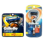 Gillette Fusion ProGlide Razor and 12 ct Blades Refill Bundle