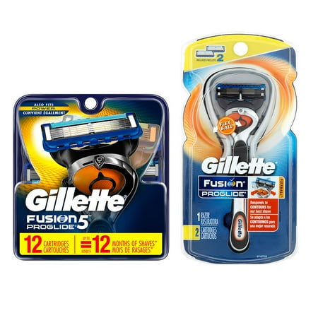 Gillette Fusion ProGlide Razor and 12 ct Blades Refill Bundle