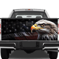 thumbnail image 2 of Lotusprinthandmade Eagle America Flag Patriotic Tailgate Wrap 2 Sizes (26"x66"), eagle tailgate wrap, america flag tailgate wrap, patriotic truck tailgate wrap, 2 of 5