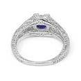 thumbnail image 3 of Solitaire Vintage Design Round Ring Blue Sapphire CZ 925 Sterling Silver Size 6, 3 of 3