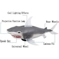thumbnail image 5 of maskred Jouet Requin Électrique Simulation Terrestre Électrique Jouet Requin avec Lumière Musique Jouet Mobile Universel avec Projection Lumineuse Gris, 5 of 5