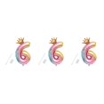 thumbnail image 2 of yingyy Party Balloon with Gradient Color Birthday Party Decor Aluminum Foil Balloon 32 Inch, Number 8 7 3PCS, 2 of 6