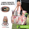 thumbnail image 2 of Garden Tool Bag,Pink Bichon Frise and Flower Garden Tool Organizer,Garden Gifts,Waterproof Multi-Pocket Garden Tool Storage 11.8x5.5x11.4 Inch(Tools NOT Included), 2 of 6
