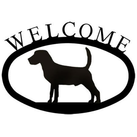 Village Wrought Iron WEL-236-S Welcome Sign-Plaque - Beagle - Dog