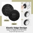 thumbnail image 6 of NOGIS 100 Pcs Disposable Headphone Ear Covers, Black Sanitary Headset Covers, Stretchable Non-Woven Ear Pad Covers Fit for Most On Ear Headphones Earpads (11 cm/ 4.3 Inch), 6 of 7