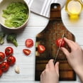 thumbnail image 3 of Modern Cutting Board, Wall Semidarkness Brickwork Indoors Concept Shady Empty Country Design Art, Tempered Glass Cutting and Serving Board, Wine Bottle Shape, Orange Dark Orange, by Ambesonne, 3 of 5