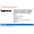 thumbnail image 2 of Front Left Lower Rearward Control Arm and Ball Joint Assembly - Compatible with 2014 - 2018 Land Rover Range Rover 2015 2016 2017, 2 of 2