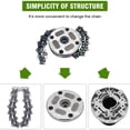 thumbnail image 4 of 2uds. Cabezal de cortacésped universal con cadena Recortadora de césped de metal resistente (negro), 4 of 5