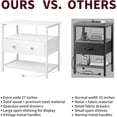 thumbnail image 5 of 27 inch Nightstand Side Table with 1 Layer of Wooden Drawers，Nightstand with Charging Station,End Table Bedside Table with USB Ports and Outlets (White), 5 of 14