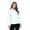 Blue, variant on Women's Bed Jacket, Lightweight Cotton Blend Button Front Sleep Top With Pockets, Quilted Lounge Jacket With Lace Trim, Mint Green XL