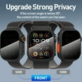 thumbnail image 7 of Privacy Apple Watch Case for Apple Watch Series 10 46mm, Privacy Tempered Glass Screen Protector，[Anti-Peeping] Full Coverage Durable PC Hard Cover Bumper for iWatch Series-Black, 7 of 7