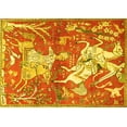 thumbnail image 1 of Ahgly Company Machine Washable Indoor Rectangle Animal Yellow Traditional Area Rugs, 8' x 10', 1 of 4