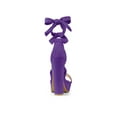 thumbnail image 2 of BLISSFUL STEP Women's Lace Up Platform Block Heel Sandals Purple 10.5, 2 of 7