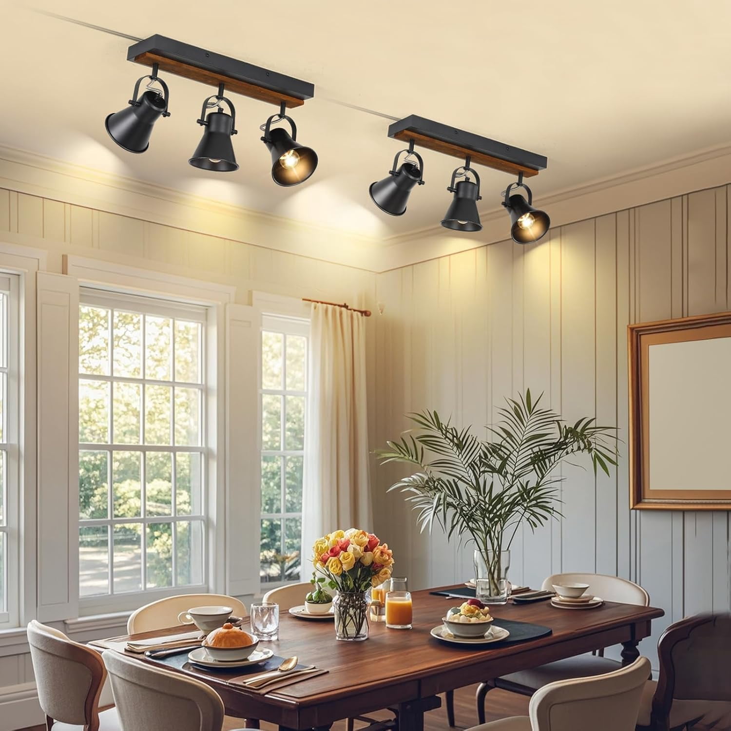 KEESFU 4.2 in Black Spotlight Head Corded Electric Plug-in Track Lighting Sets