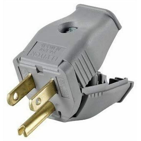 Leviton Grounding Plug 15 Amp Nema 5 - 15 Pole Gray