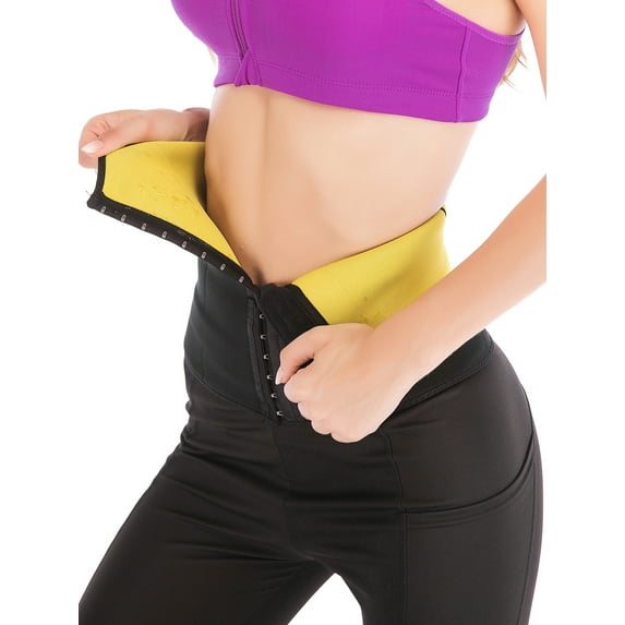FUTATA Women Sauna Waist Trainer for Weight Loss Sweat Waist Trimmer Workout Body Shaper Tummy Control Hourglass Waist Shaper Belt