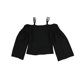 thumbnail image 2 of bar III Blusa texturizada con hombros descubiertos para mujer, negro, XX-Small, 2 of 2
