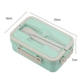 thumbnail image 1 of 1/2/3PCS Microwave Lunch Box with Spoon Chopsticks Wheat Straw Dinnerware Food Storage Container Children Kids School Office Style G, 1 of 6