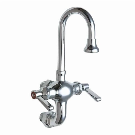 Gooseneck Service Sink Faucet, Manual, 3" Mount, 2 Hole Commercial